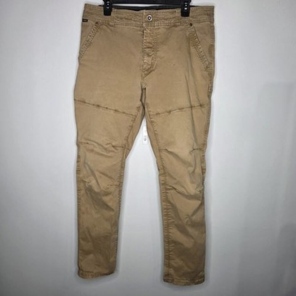 Kuhl Free Generator Pants Mens 36 Brown Cotton Stretch Gusseted Work Hike